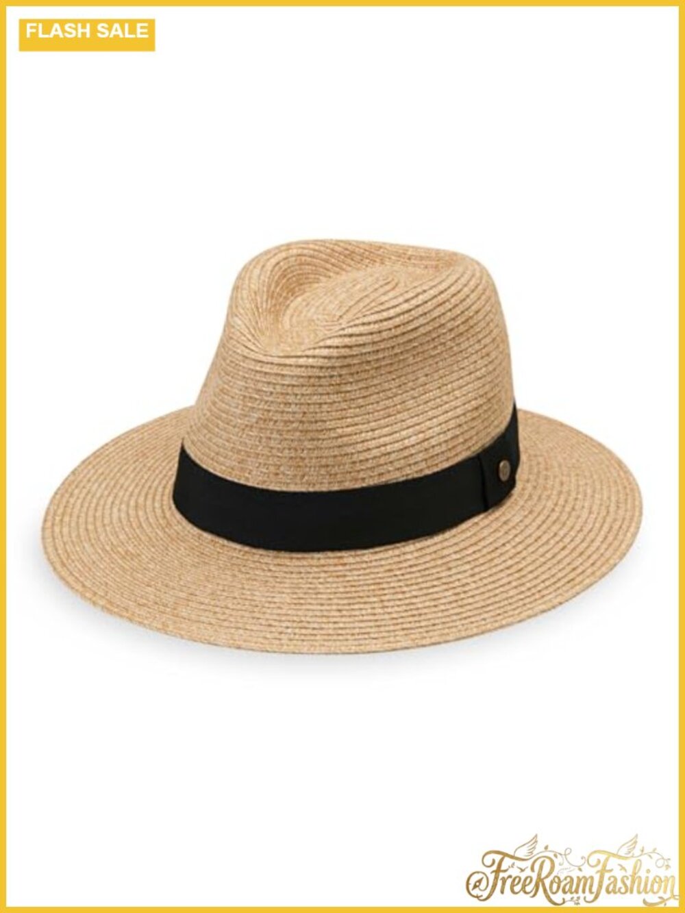 Petite Packable Fedora Sun Hat UPF 50+ Adjustable Wind-Resistant